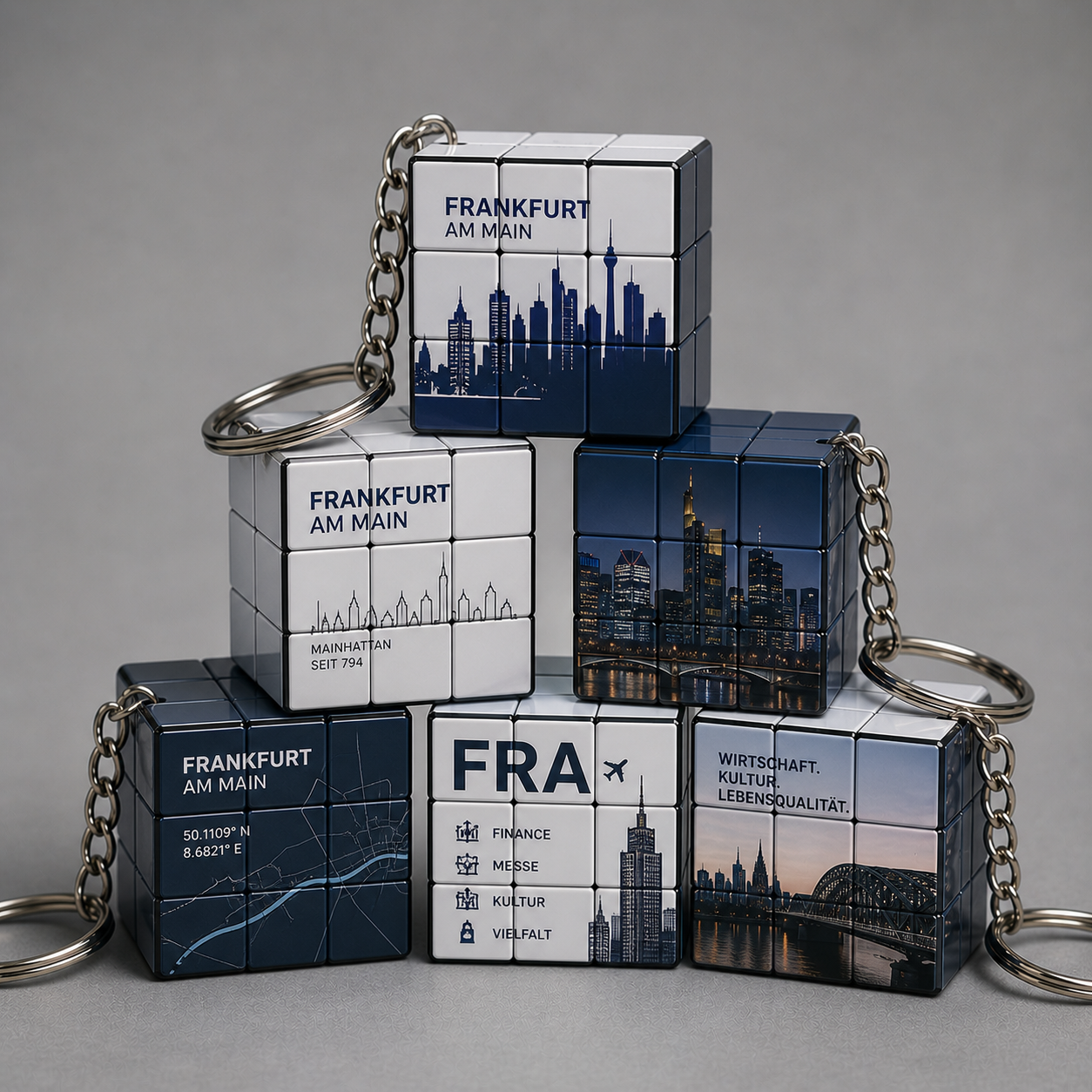 Porte-clés Rubik's Cube personnalisé avec logo